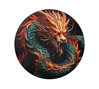Chinese Dragon Button Pins 1 Pc, 2.4 Inch Round Button Badges Metal Personalized Picture Photo Pin Buttons Kit For Craft Supplies Christmas Diy Party Projects, 5 PCS, One size