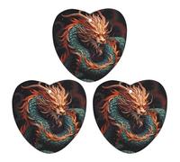 Chinese Dragon Car Air Freshener Hanging Incense Chips 3 Pack Automotive Scented Hanging Sheets Love form for Car Home Auto Interior Decor
