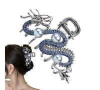 Chinese Dragon Claw Clip Elegant Exquisite Pearl Dragon Hairpin Metal Hair