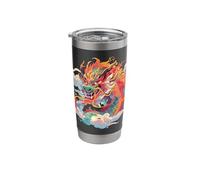 Chinese Dragon Colorful Mythical Art Design Stainless Steel Insulated Tumbler
