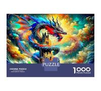 Chinese Dragon Colourful Clouds Jigsaw Puzzles 1000 Pieces - Mindful Relaxation - Premium Paper Finish 70x50cm/1000pcs