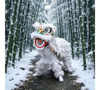 Chinese Dragon Dance Lion Dance Chinese Spring Festival Lion Dance, Outdoor Sports, 6 Colors, for Two People Can Blink
