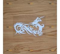 Chinese Dragon East Asian Dragon Sticker Decal Vinyl - White 12.7cm - for Car Boat Laptop Cup No Background Die-Cut 0213b5