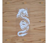 Chinese Dragon East Asian Dragon Sticker Decal Vinyl - White 15.2cm - for Car Boat Laptop Cup No Background Die-Cut 0213a5