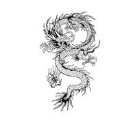 Chinese Dragon Fake Tattoo Waterproof Sticker Women Men Body Art Arm Art