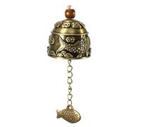 Chinese Dragon Fish Feng Shui Bell Blessing Good Luck Fortune Hanging Wind Chime with Antique Alloy Bells for Garden, Patio, Balcony, Indoor Home Decor (Fish#)