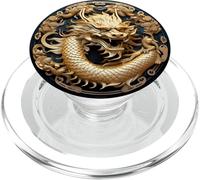 Chinese Dragon Gold Zodiac Sign PopSockets PopGrip for MagSafe