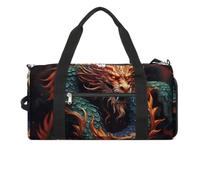 Chinese Dragon Gym Bag Sport Gym Tote Bag Lightweight Duffle Bag Carry On Weekender Bags for Women Men, white, One Size