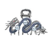 Chinese Dragon Hair Claw Clips Year of the Dragon Hair Clips Large Crystal Rhinestone Dragon Hair Claw Clamp Women Girls Vintage Hair Accessories