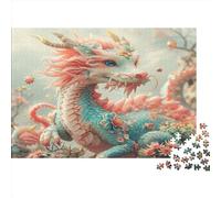 Chinese Dragon-Illustration Style Rätsel Für Erwachsene || Familienspaß-Puzzles 1000pcs (75x50cm) Erwachsene