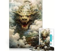 Chinese Dragon In Clouds Jigsaw Puzzles 1000 Pieces Logic Game Anxiety Relief Pattern Assemble Art Display (38x26cm)