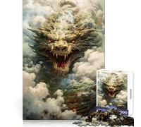 Chinese Dragon In Clouds Jigsaw Puzzles 1000 Pieces Logic Game Anxiety Relief Pattern Assemble Art Display (38x26cm)