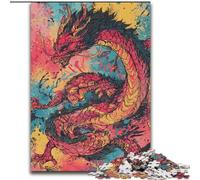 Chinese Dragon Jigsaw Puzzles for Adults Teenagers Jigsaws Puzzle, Suitable for Ages 14 And Up Family Fun It Is Ideal As A Gift for The Whole Family (50x75cm)