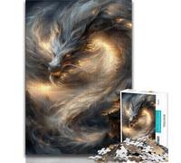 Chinese Dragon Jigsaw Puzzles for Teenagers 1000 Piece Puzzle,Game Toys Every Piece Is Unique - Challenging Family Fun Game (50x75cm)
