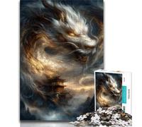 Chinese Dragon JigsawPuzzle 1000 Pieces for Teenagers,Educational Games Home Decoration Deal As Gifts for The Whole Family (38x26cm)
