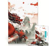Chinese Dragon Landscape Jigsaw Puzzles 1000 Pieces Logic Game Anxiety Relief Pattern Assemble Art Display (38x26cm)