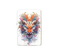 Chinese Dragon Lighter, 2024 Year of the Dragon Gifts, Replaceable Case Compatible with Zippo Inserts, Size 3.6cm x 1.2cm x 5cm
