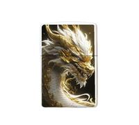 Chinese Dragon Lighter, 2024 Year of the Dragon Gifts, Replaceable Case Compatible with Zippo Inserts, Size 3.6cm x 1.2cm x 5cm
