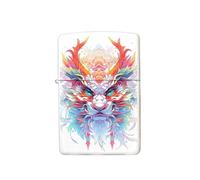 Chinese Dragon Lighter, 2024 Year of the Dragon Gifts, Replaceable Case Compatible with Zippo Inserts, Size 3.6cm x 1.2cm x 5cm