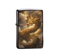 Chinese Dragon Lighter 2024 Year of the Dragon Gifts，Replaceable for Zippo (Only Case), Compatible Insert Size 3.6cm * 1.2cm * 5cm (Style 26)