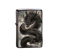 Chinese Dragon Lighter 2024 Year of the Dragon Gifts，Replaceable for Zippo (Only Case), Compatible Insert Size 3.6cm * 1.2cm * 5cm (Style 22)