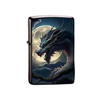 Chinese Dragon Lighter 2024 Year of the Dragon Gifts，Replaceable for Zippo (Only Case), Compatible Insert Size 3.6cm * 1.2cm * 5cm (Style 15)