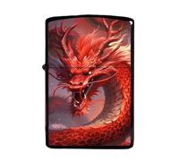 Chinese Dragon Lighter 2024 Year of the Dragon Gifts，Replaceable for Zippo (Only Case), Compatible Insert Size 3.6cm * 1.2cm * 5cm (Style 38)