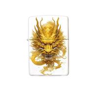 Chinese Dragon Lighter 2024 Year of the Dragon Gifts，Replaceable for Zippo (Only Case), Compatible Insert Size 3.6cm * 1.2cm * 5cm (Style 18)
