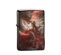 Chinese Dragon Lighter 2024 Year of the Dragon Gifts，Replaceable for Zippo (Only Case), Compatible Insert Size 3.6cm * 1.2cm * 5cm (Style 10)