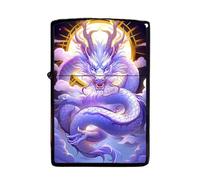 Chinese Dragon Lighter 2024 Year of the Dragon Gifts，Replaceable for Zippo (Only Case), Compatible Insert Size 3.6cm * 1.2cm * 5cm (Style 13)