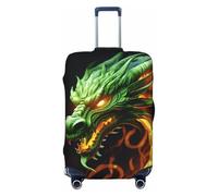 Chinese Dragon Luggage Cover Elastic Washable Suitcase Cover Anti-Scratch Suitcase Protector Spandex Luggage Protector Travel Baggage Covers for 18-32 inch Luggage, Black, X-Large