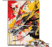 Chinese Dragon Oil Painting Jigsaw Puzzles for Teenagers 1000, Pattern Assembly Deal As Gifts for The Whole Family Suitable for And 14 (26x38cm)
