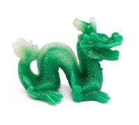 Chinese Dragon Ornament 10cm - Green Jade Effect Resin Dragon Figurine