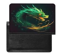 Chinese Dragon Passport Holder Cover Wallet RFID Blocking Leather Passport Wallet Passport Cover Passport Protector Credit Card Hold Travel Accessories