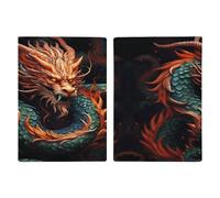 Chinese Dragon Passport Holder Waterproof Travel Wallet Passport Cover PU Leather Passports Protector With Card Slots