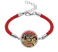 Chinese Dragon Pattern Asia Black Lucky Red String Bracelet Rope Bracelet Handmade