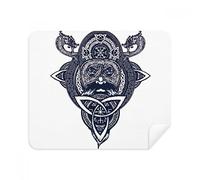 Chinese Dragon People Head Art Pattern Phone Screen Cleaner Glasses Cleaning Cloth 2pcs Suede Fabric