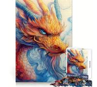 Chinese Dragon Portrait Jigsaws for Adults1000 Pieces Brain Teaser Bright Color Family Pastime Home Decor (38x26cm)