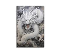 Chinese Dragon Poster for Mythology Ink Wash Powerful Majestic Creature Poster Decorative Painting Canvas Wall Posters And Art Picture Print Modern Family Bedroom Decor Posters 20x30inch(50x75cm)