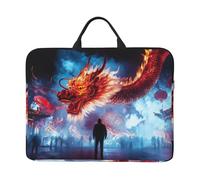 Chinese Dragon Red Lantern Notebook Carrying Case With Handle Laptop 14 Inch Computer Sleeve For Women Men Padded Cover Laptop Bag
