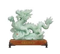 Chinese Dragon Statue - Feng Shui Jade Zodiac Decoration for Home and Office - Lucky Feng Shui Craft for Positive Energy