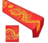 Chinese Dragon Table Runner, Chinese New Year 2026 Table Runner, Spring Festival Winter Kitchen Dining Decoration for New Year Spring Festival Themed Party Kitchen Dining Tables Cover 33x183cm
