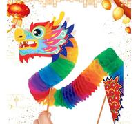 Chinese Dragon Toy, Handmade Creative New Year Paper Dragon, Decorative Year of The DIY Puppet Kits Lunar New for Spring Festival Home Decor