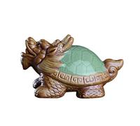 Chinese Dragon Turtle Statue for Luck Success Decor Home Office Decoration Tabletop Decor Ornaments Good Lucky Gifts Collectibles,Green