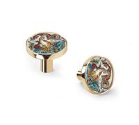 Chinese Dragon Versus Tiger in The Landscape Cabinet Knobs and Wall Hooks, 6 Pack Modern Drawer Pulls with Golden Base, Solid Zinc Alloy Handles for Kitchen, Bathroom, Dresser