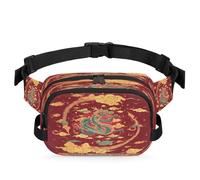 Chinese Dragon Waist Bag Multifunction Pack for Travel Sport Running Fanny Pack Bumbag Pouch Purse Belt Bag for Women Men Kids Girls Boys