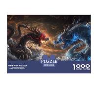 Chinese Dragon1000Pieces JigsawPuzzlesFantasy Animals ForAdult Challenging LargePiecePuzzles Age12+byth Challenging The Impossible Difficult Game Uncover The Puzzle 38x26cm/1000pcs