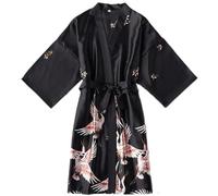 Chinese Dressing Gown V Neck Chemise Sleepwear Fashion Satin Robe Bonding Party Pyjamas Women Morning Robe for Wedding