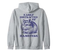 Chinese Dwarf Hamster Easily Distracted by Hamsters Zip Hoodie