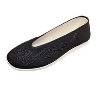Chinese Embroidered Cloth Shoes,Taichi Shoes for Men,Chinese Cloth Shoes,Taichi Kung Fu Shoes,Taichi Shoes for Women,Hand Embroidery,Traditional Charm,for Martial Arts,Taichi,Kung Fu Black
